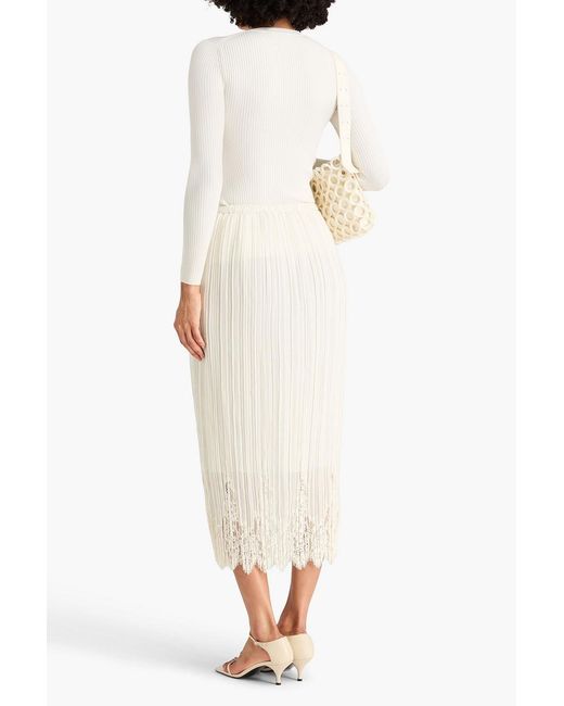 Zimmermann Natural Ribbed-Knit Top