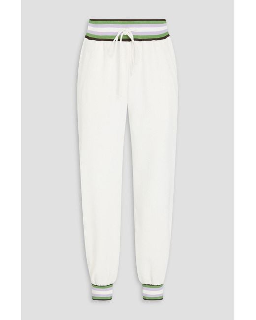 Zimmermann White Textured Stretch-jersey Track Pants