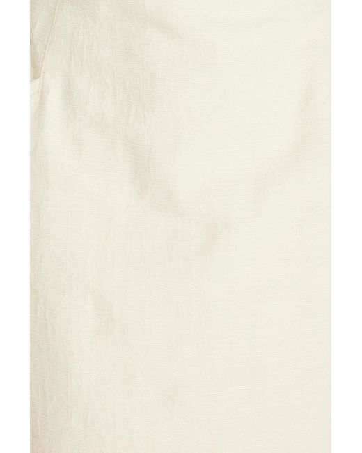 Ba&sh Natural Cotton Halterneck Mini Dress