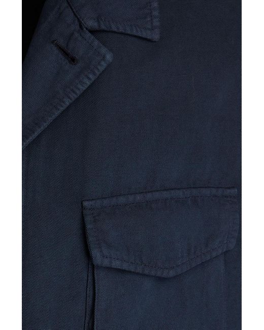 Boglioli Field jacket aus canvas aus einer baumwoll-leinenmischung in Blue für Herren