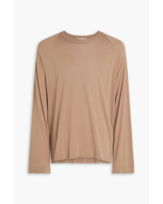 Officine Generale Natural Nate Lyocell, Cotton And Silk-Blend Sweater for men
