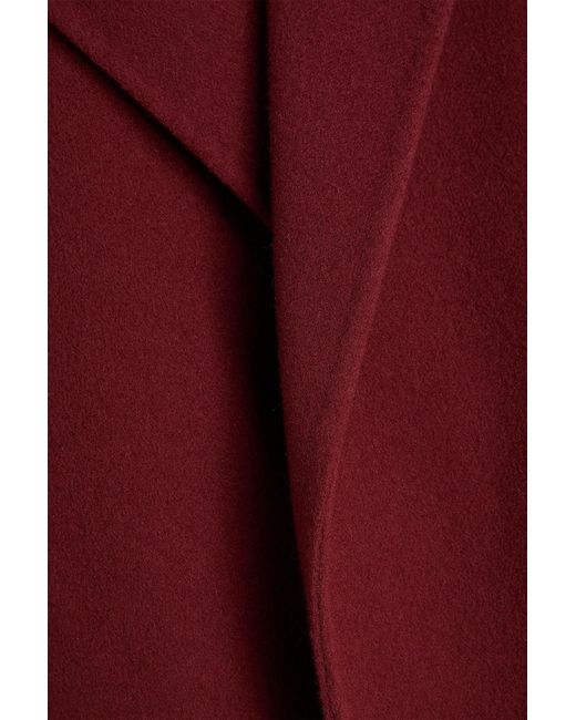 Theory Red Clairene Wool And Cashmere-blend Felt Coat