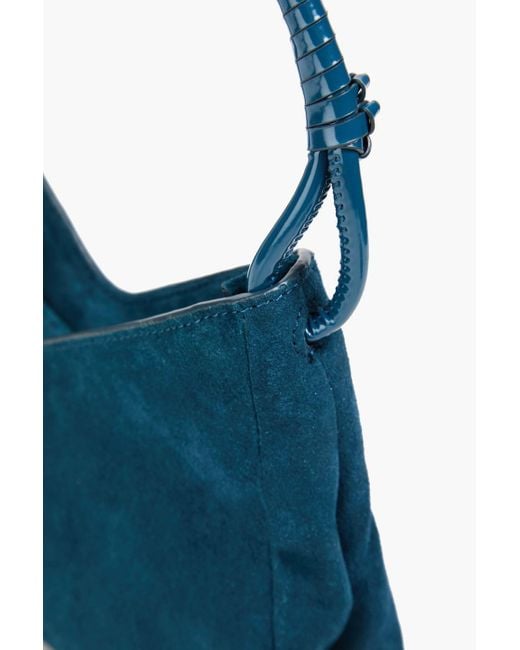 Staud Blue Valerie Suede Shoulder Bag