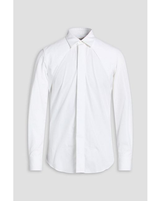 McQueen White Cotton-poplin Shirt for men