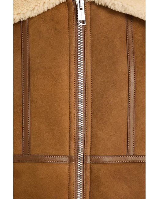 Yves Salomon Brown Shearling Jacket