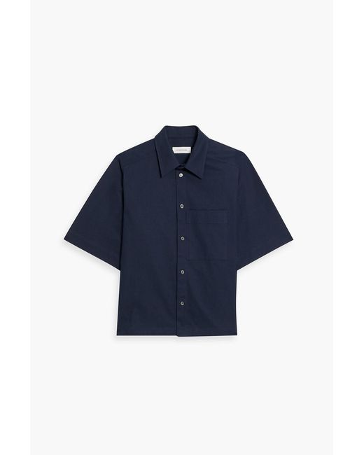 LE17SEPTEMBRE Blue Cotton-Blend Canvas Shirt for men