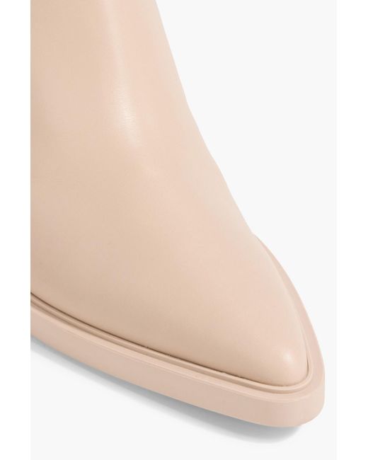 Gianvito Rossi White Dylan Leather Ankle Boots