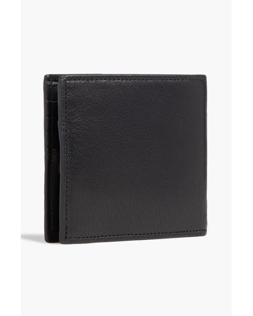 DSquared² Black Printed Pebbled-leather Wallet for men
