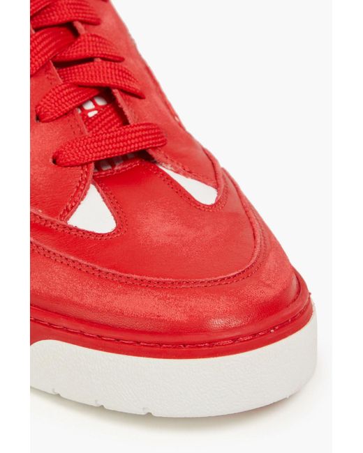 Maison Margiela High-top-sneakers aus leder in distressed-optik in Red für Herren