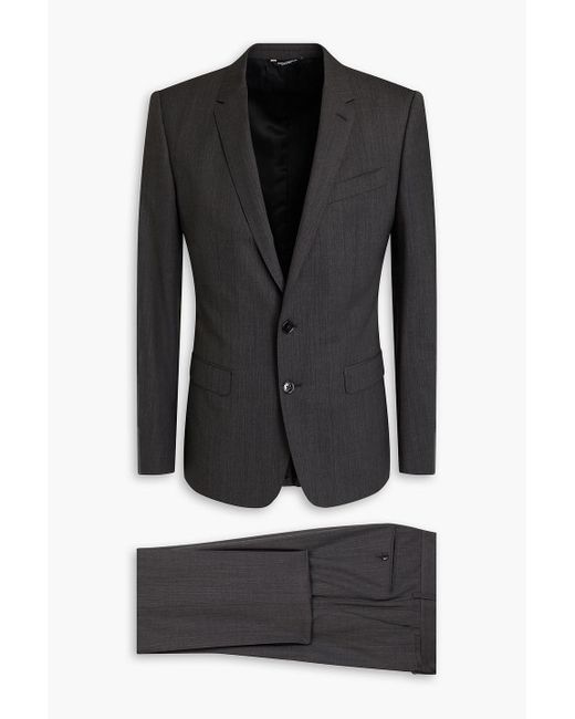 Dolce & Gabbana Black Stretch-wool Suit Jacket for men