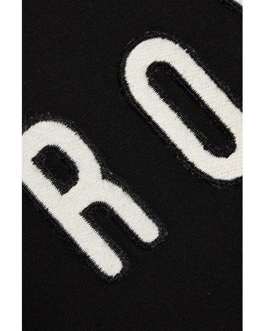 Dolce & Gabbana Black Appliquéd Logo-print Cotton-jersey T-shirt for men