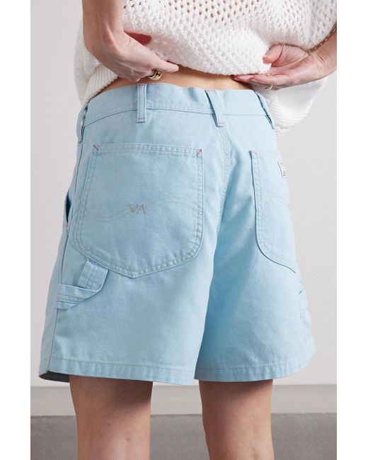 Denimist Blue Carpenter shorts aus baumwoll-piqué