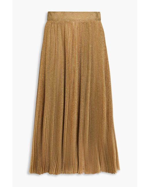 Dolce & Gabbana Natural Pleated Tulle Midi Skirt