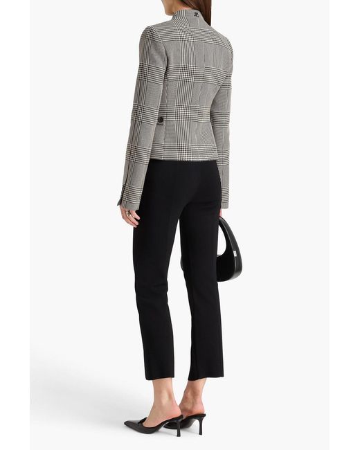 Courreges Gray Prince Of Wales Checked Tweed Jacket