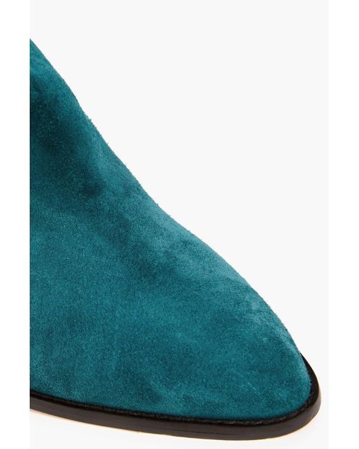 Isabel Marant Green Ririo Suede Knee Boots