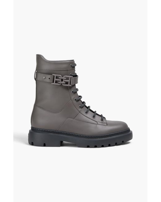 Bally Brown Giole Leather Combat Boots