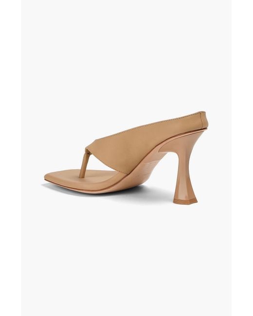 STUDIO AMELIA Natural Angela 90 Leather Mules
