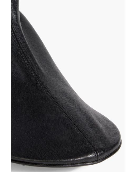 Jil Sander Black Leather Sock Boots