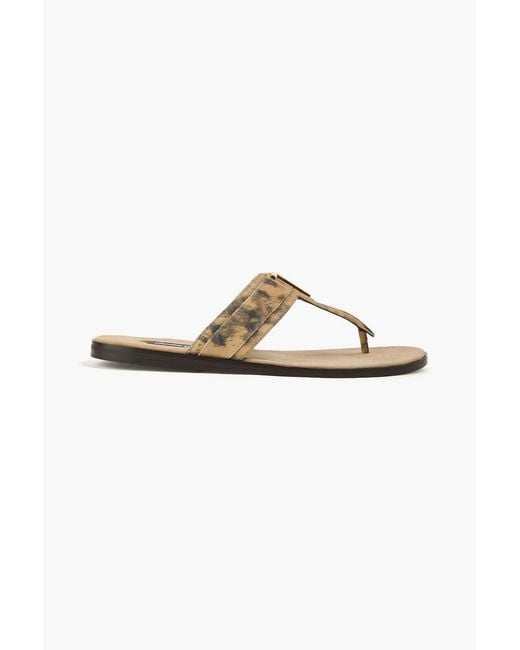 Tom Ford White Tie-Dyed Suede Sandals for men