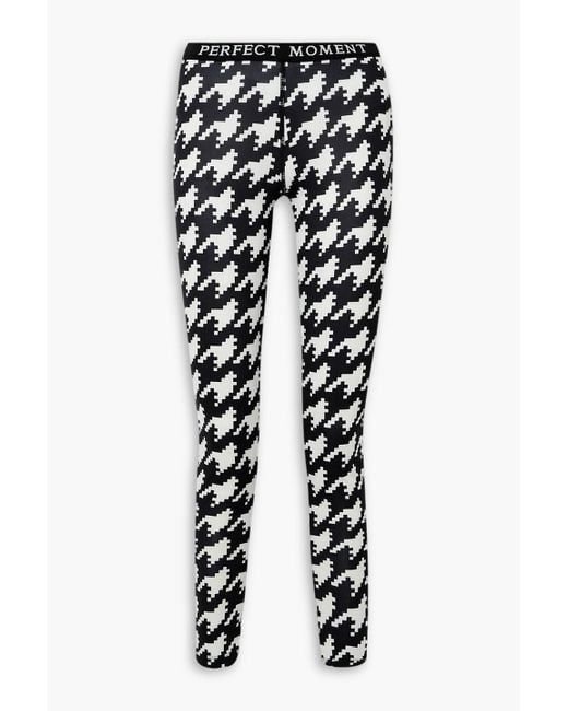 Perfect Moment Black Thermal Houndstooth Knitted leggings