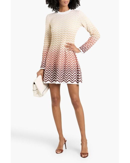 Missoni White Crochet-Knit Cotton-Blend Mini Dress