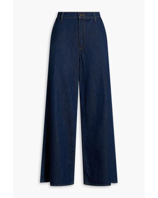 PAIGE Blue Cameron High-Rise Wide-Leg Jeans