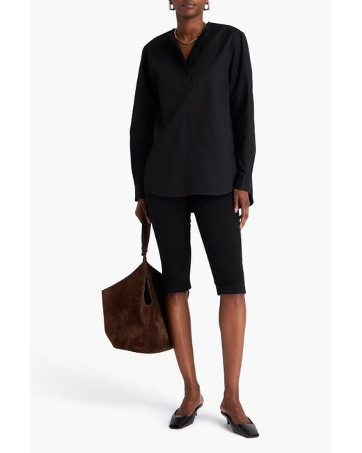 Totême  Black Cotton-twill Shirt