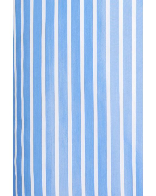 Dunhill Blue Striped Lyocell And Silk-blend Shirt for men
