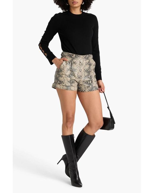 Jonathan Simkhai Natural Snake-Effect Shorts
