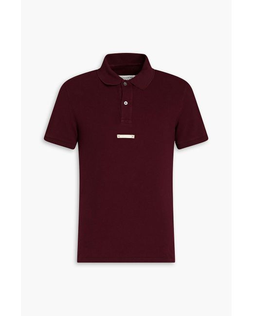 Maison Margiela Red Cotton-piqué Polo Shirt for men