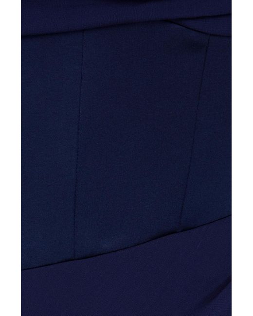 Nicholas Blue Solara robe aus satin und chiffon mit drapierung