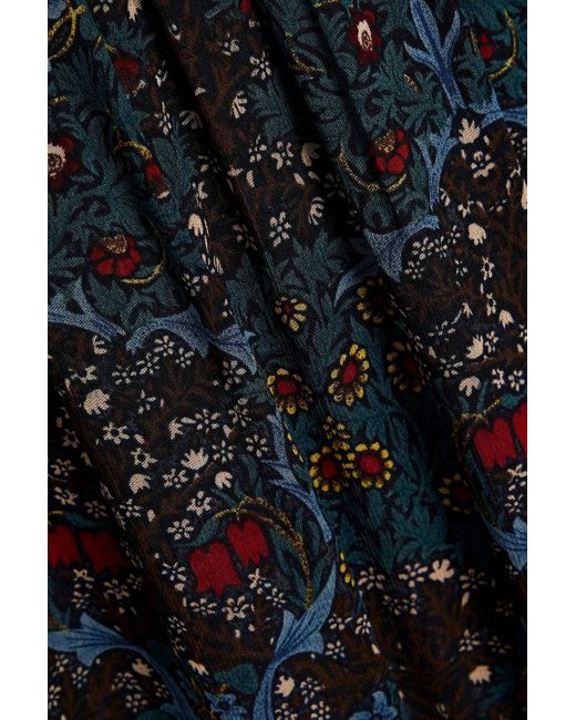 Ba&sh Black Phoenix Floral-print Georgette Midi Dress