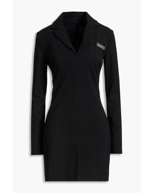 Coperni Black Embellished Wool-Blend Dress