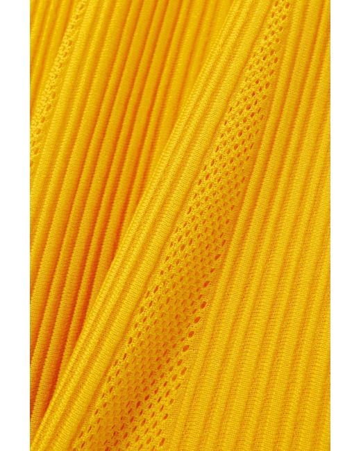 Gabriela Hearst Yellow Eula maxirock aus merinowolle in ripp- und pointelle-strick