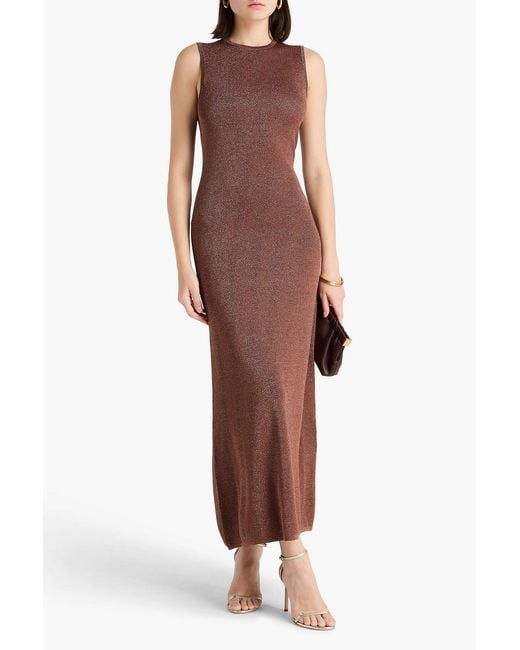 Esse Studios Brown Knitted Maxi Dress