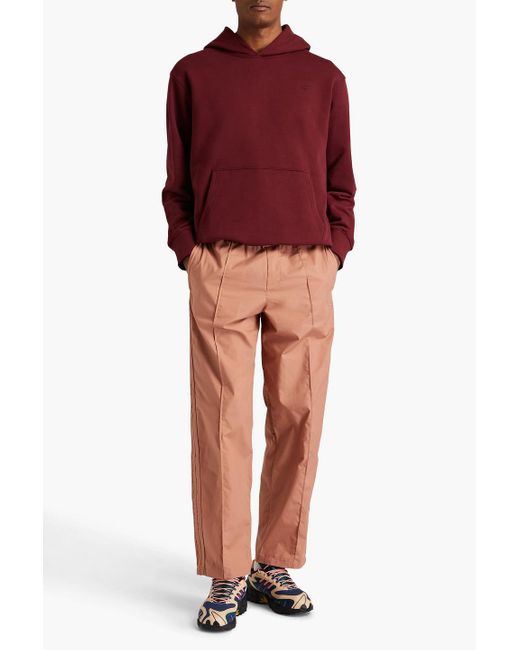 Adidas Originals Red Cotton-blend Fleece Hoodie for men