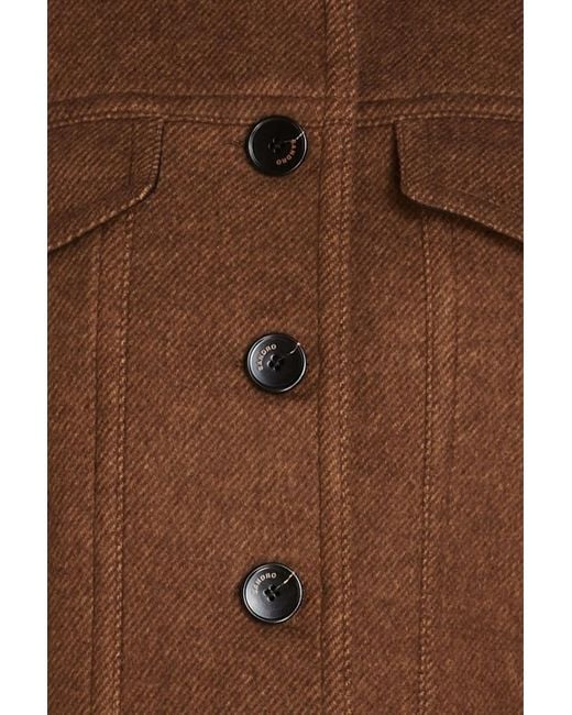 Sandro Brown King Cropped Twill Jacket