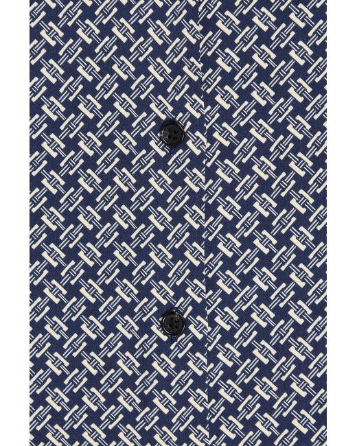 Rag & Bone Blue Jessica Printed Satin Shirt