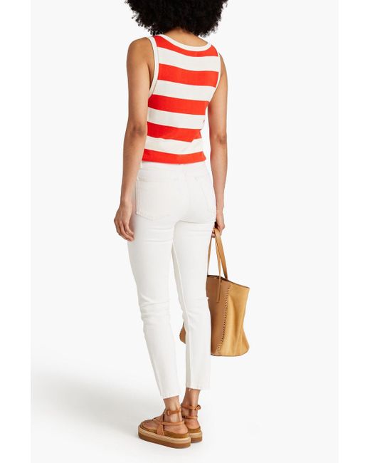 Re/done White High-rise Skinny Jeans