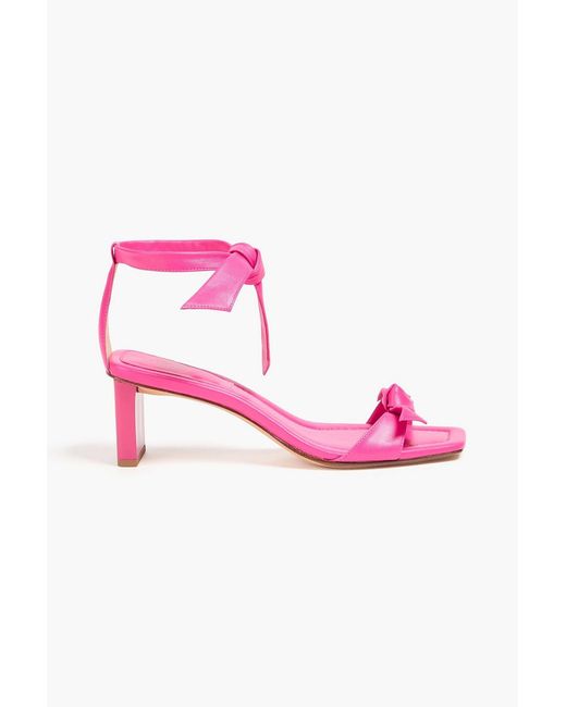 Alexandre Birman Pink Clarita Knotted Leather Sandals
