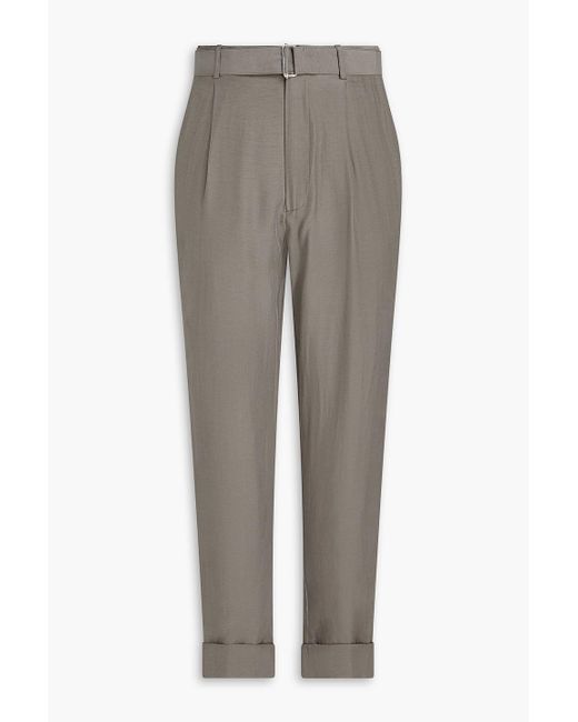 Officine Generale Hugo karottenhose aus lyocell mit gürtel in Gray für Herren