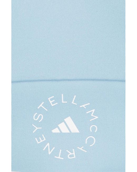 Adidas By Stella McCartney Blue Stretch-jersey Sports Bra