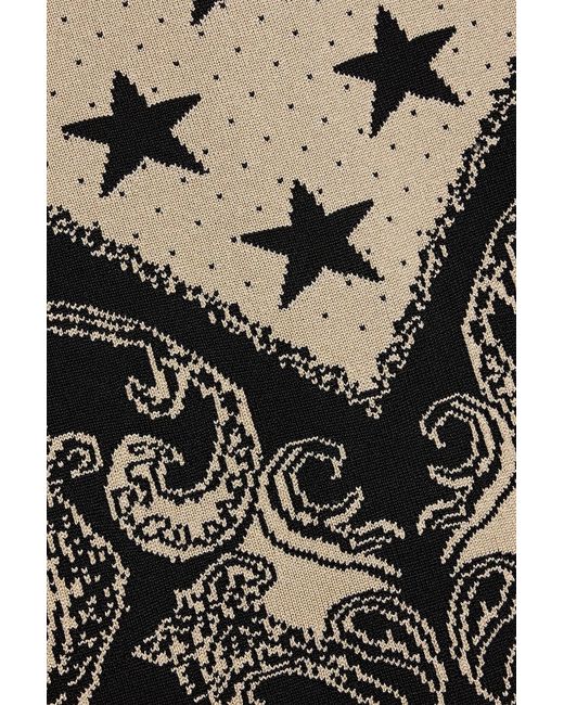 Balmain Black Jacquard-Knit Mini Dress