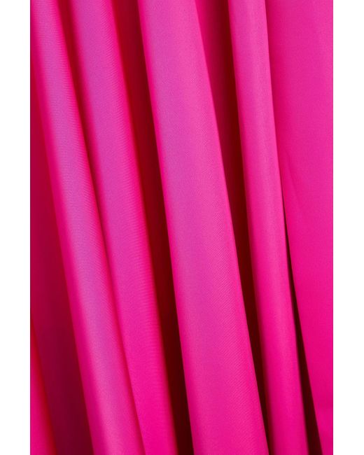 Rhea Costa Pink Kira robe aus satin mit gürtel