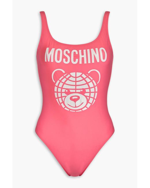 Moschino Pink Badeanzug mit print