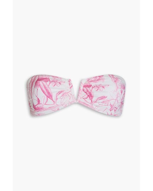 Melissa Odabash Pink Alba bandeau-bikini-oberteil mit print