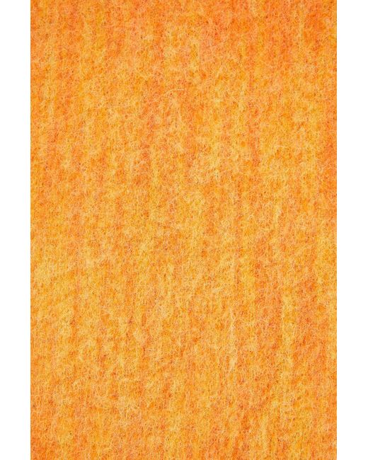 Sandro Orange Frayed Felt Scarf for men