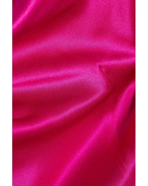 Nicholas Pink Ariel robe aus seidensatin mit drapierung