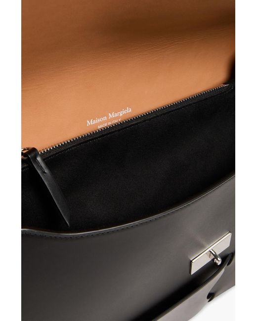 Maison Margiela White Snatched Glossed-Leather Clutch