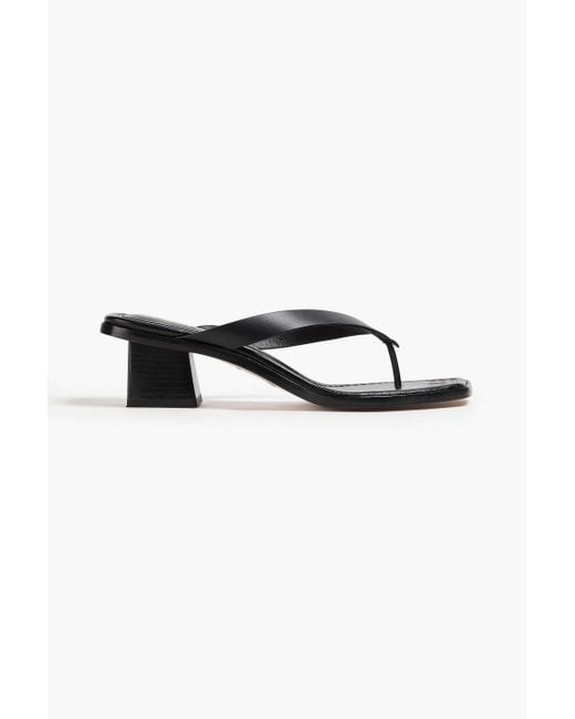 FRAME Black Le Carbon Leather Sandals